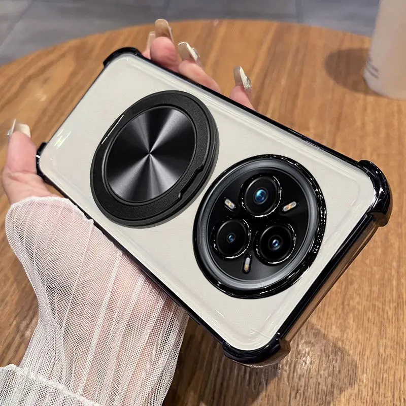 Luxury Shockproof Case with Built-in Lens Film and Magnetic Back Cover