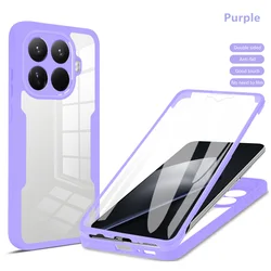 Ultimate 360° Full Protection Phone Case - Premium Design for Xiaomi 14 Pro (Purple)