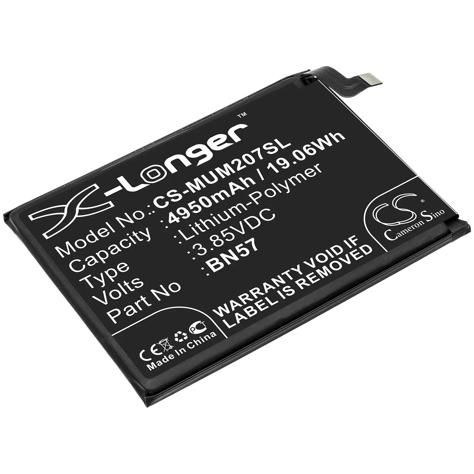 Mobile, Batteria Per Smartphone Per Poco Bn57 Xiaomi X3 Nfc M2007J20Cg Poco X3 Capacità Nfc 4950Mah / 19.06Wh Tipo Li-Polimero