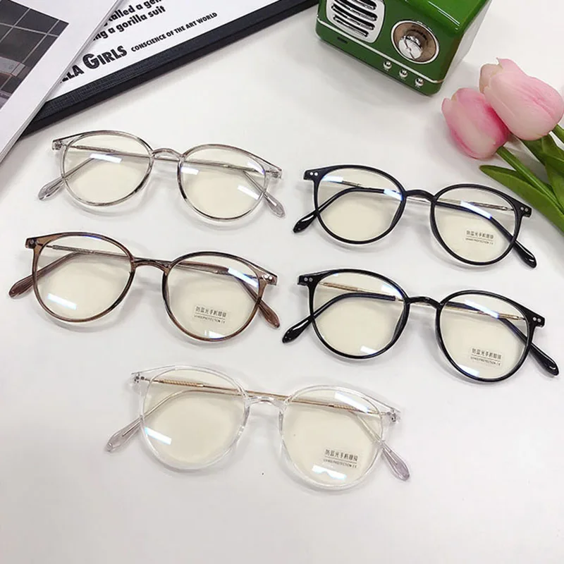 Ahora Ultralight Anti Blue Light Finished Myopia Glasses Frame for Student Women Men Clear Eyeglasses -0.75 1.25 1.75 2.25 2.75 5