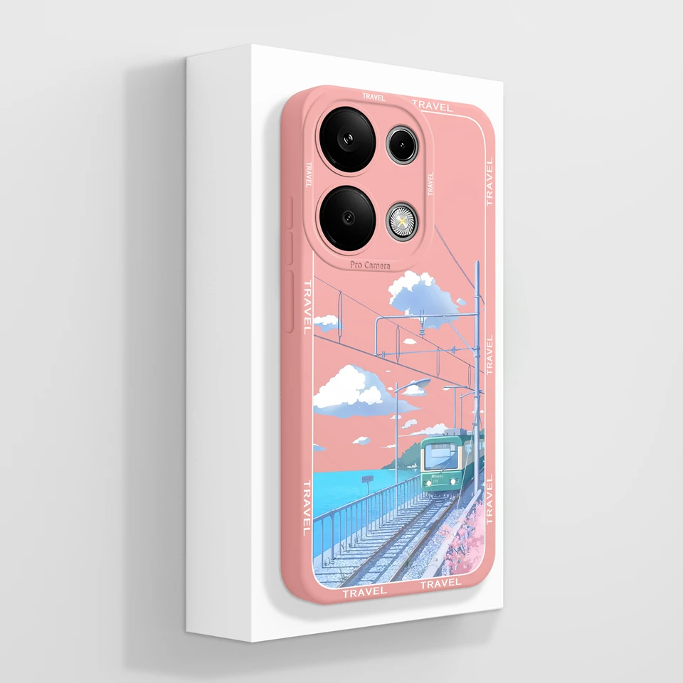 Beautiful Flower Liquid Anti-Fall Phone Case