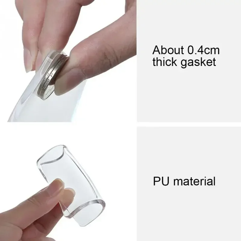 4pcs Anti Vibration Non-Slip Mat Washing Machine Silicone Pad Multifuncational Transparent Place Mats Home Bathroom Portable