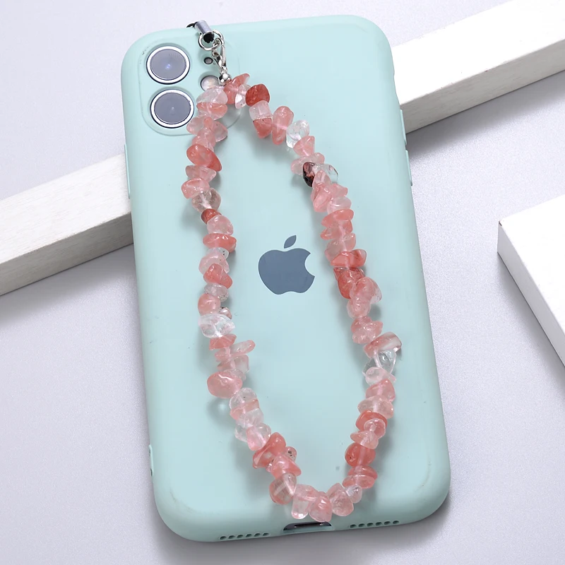 JOWomen Girls-Lanière De Sangle Perlée Pour Téléphone Portable, Gravier Coloré, Bijoux Anti-perte, Mode Créative