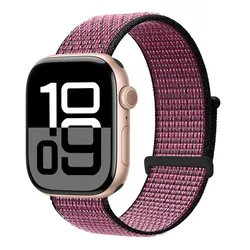 Nylon Loop Adjustable Watch Strap - Premium Wristband Bracelet - 42 44 45 46 49 mm (20 Ripe berries)