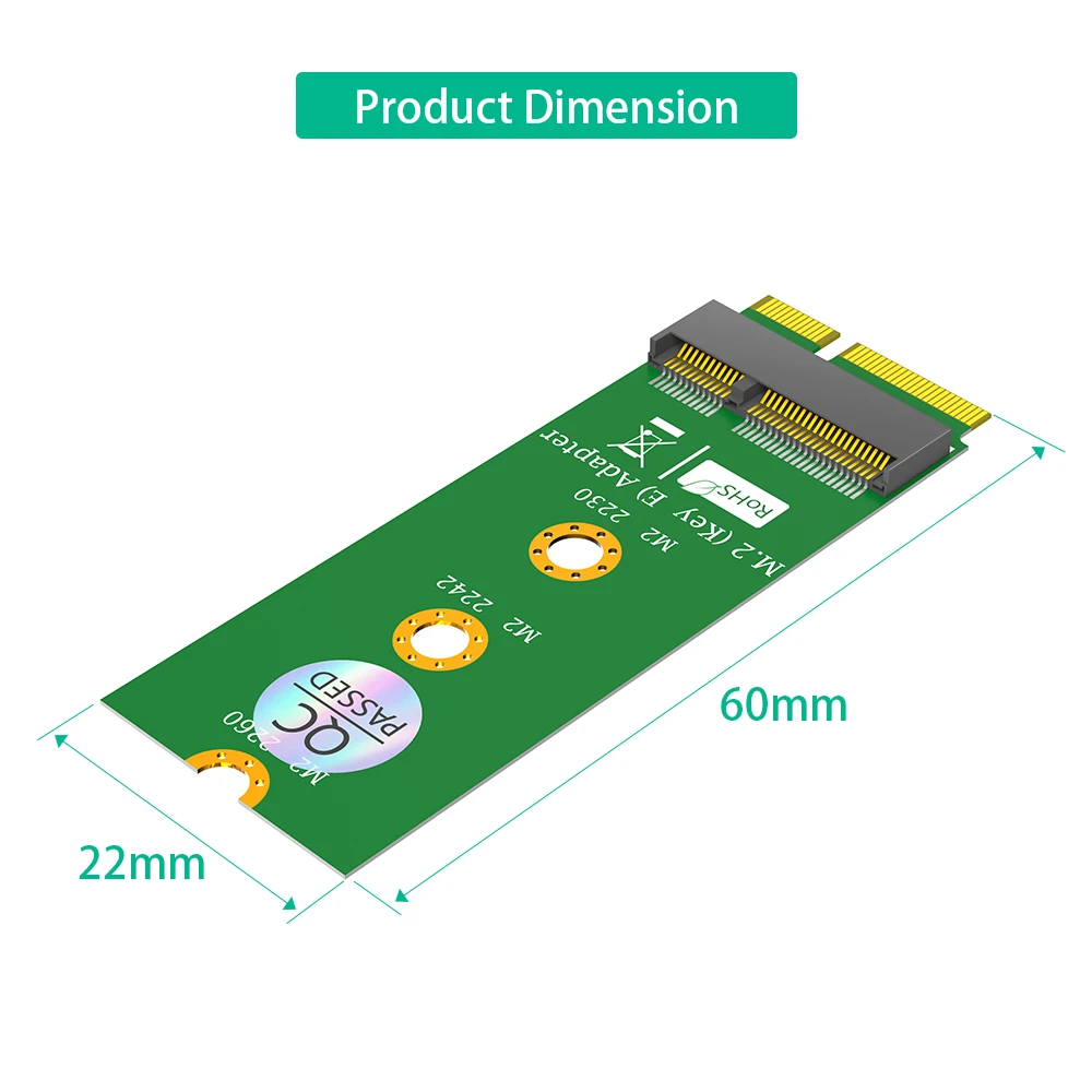 M.2 NGFF Key E Female To Male Adapter