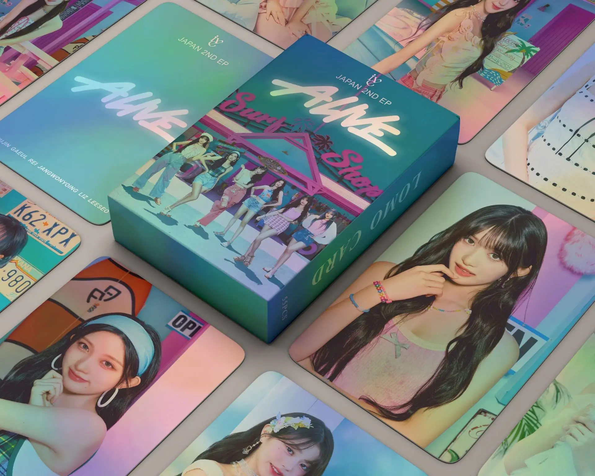 Lomo Cards 55Pcs/Set IVE New Album ALIVE Lomo Cards Photocards High Quality Double Sided Photo Print Card REI LIZ WONYOUNG YUJIN Fans Gifts