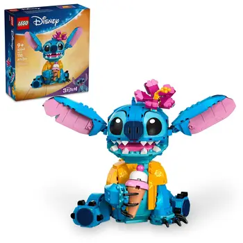 LEGO Disney Stitch Toy Building Kit, Disney Toy Buildable Figure with Ice Cream Cone, Fun Disney Gift  for 9 Year Old Kids 43249