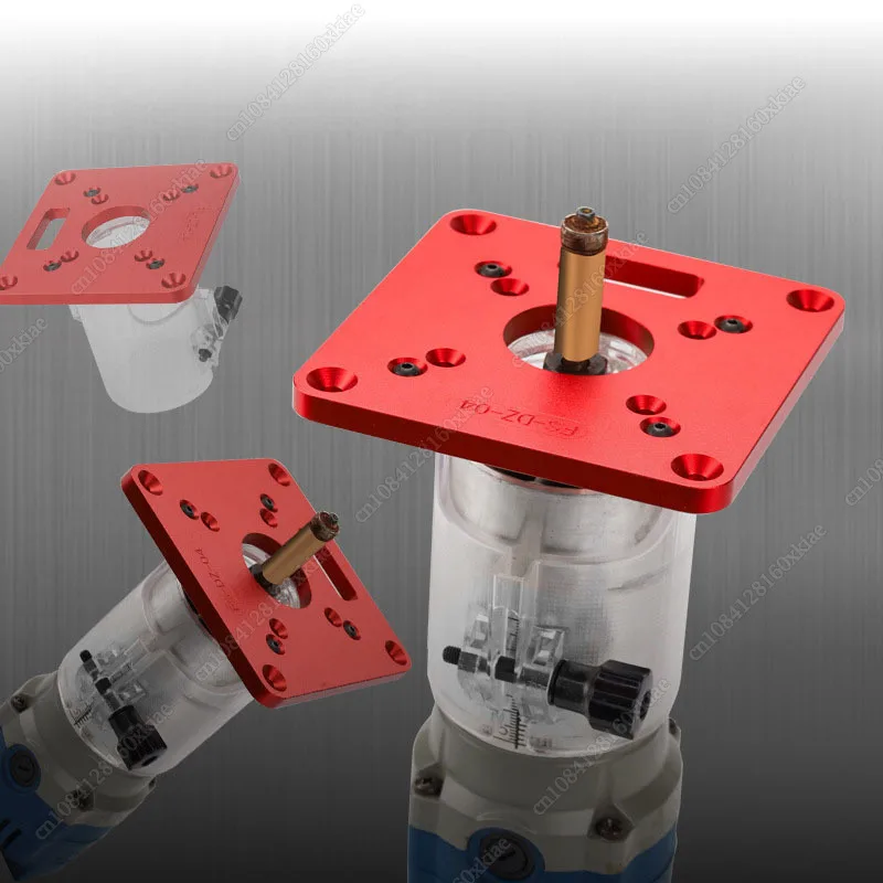 레드 목공 알루미늄 합금 라우터 테이블 삽입 플레이트, MAKITA RT0700C WORX Aoben용 장착 베이스 플레이트, 120x120mm, 1PC