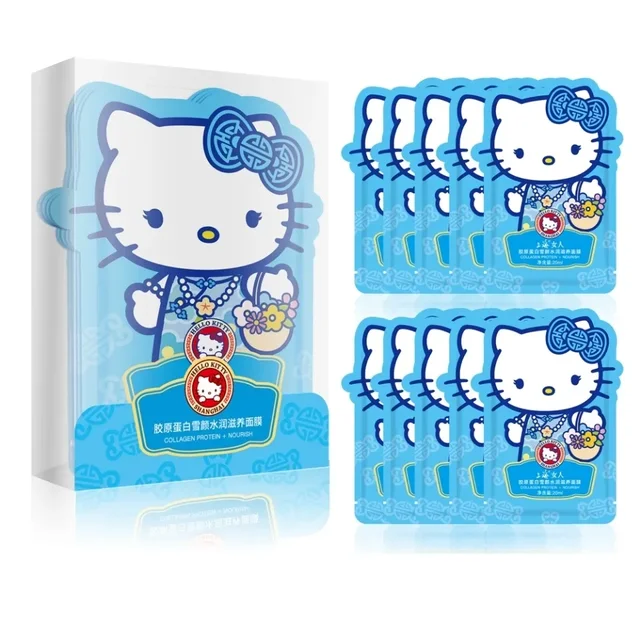 10Pcs Kawaii Hello Kittys Collagen Skincare Women