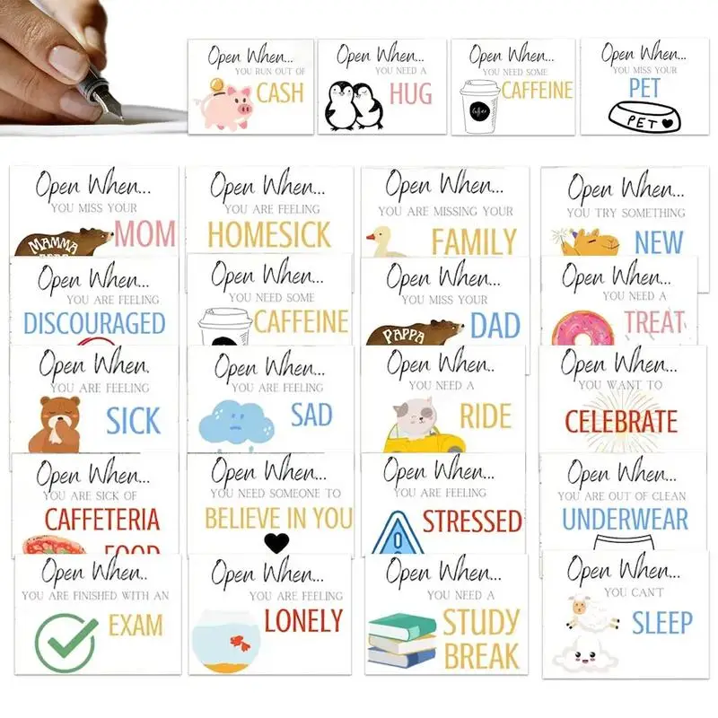

Open When Envelopes For College Student Animal Greeting Card Envelope 24pcs Student Letter Writing Away From Home College Gifts