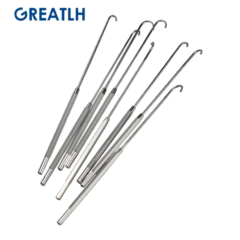 Orthopedic Instruments Veterinary Surgical Instruments 200mm Long Uterine Hook Animal Ovariectomy Spay Snook Dogs Cats Veterinary Pet Orthopedic Instruments 1pcs pet