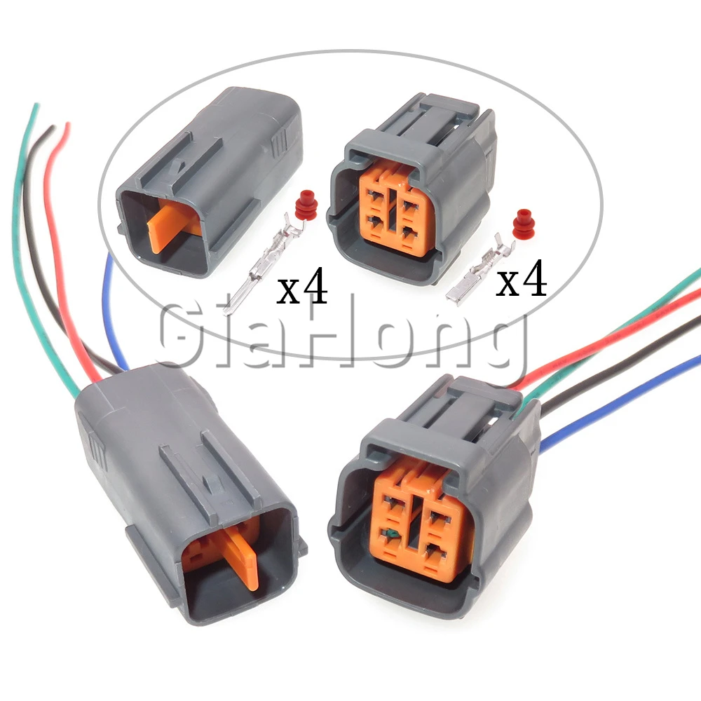 

1 Set 4 Ways Starter Auto Parts 6195-0015 6195-0018 Automobile Selaed Socket Car Oxygen Sensor Waterproof Wire Cable Connector