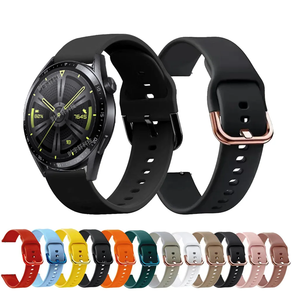

Ремешок для часов Huawei Watch GT 3 42 мм 46 мм, силиконовый браслет для Huawei Watch 3 4/GT 2 Pro/2E/GT Runner/GT3 SE, 20 мм 22 мм