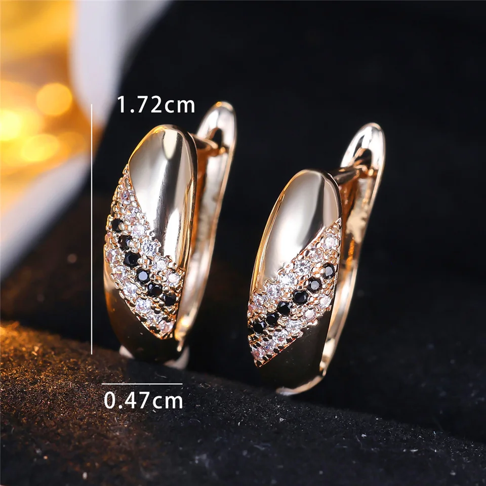 Boucles D'oreilles Clips Vintage Cœur Or Cristal Zirconium - Bijou Rétro, Très Bon état