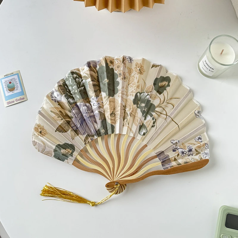 Ventaglio Cinese Pieghevole In Bambù E Seta, 33 Cm, Colore Giallo – Vuoto Per Personalizzare Con Scritte O Disegni – Ideale Per Matrimoni, Cosplay, Decorazione
