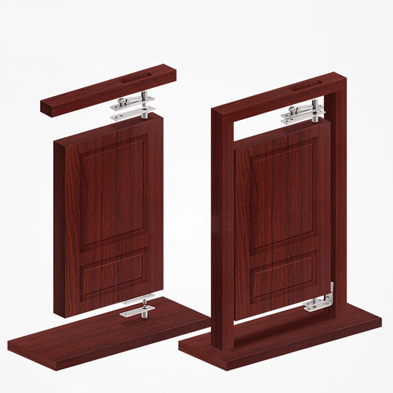 Heavy Duty Stainless Steel 360 Degree Rotation Wooden Invisible Door Hinges Hidden Door Pivot Hinge System Furniture Hardware