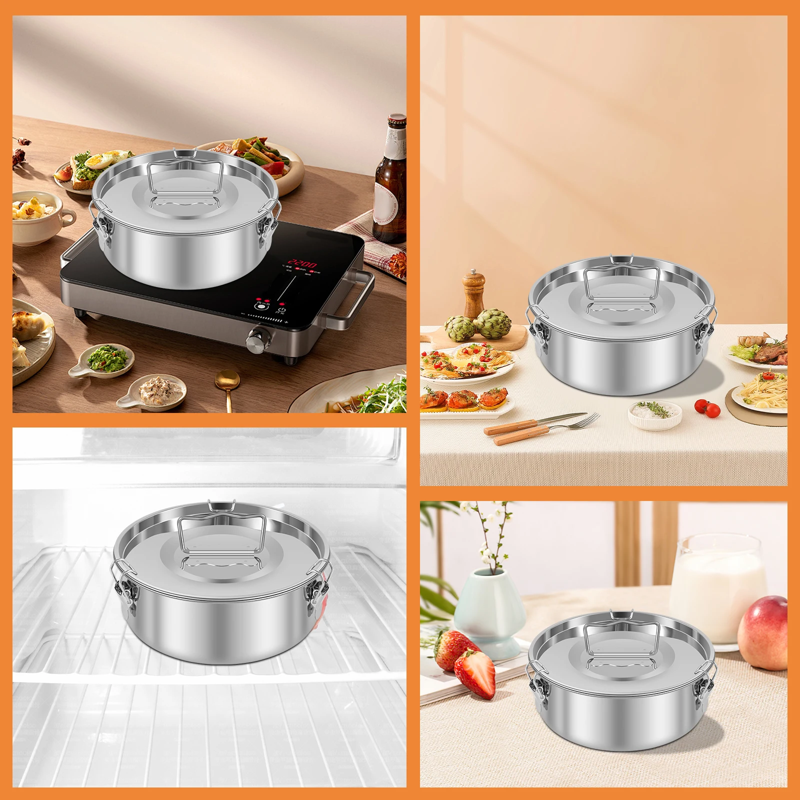Cake Baking Mold Flan Pan 1.5QT Round Cake Base Stainless Steel Steamer For Kitchen Baking Pastry Pudding