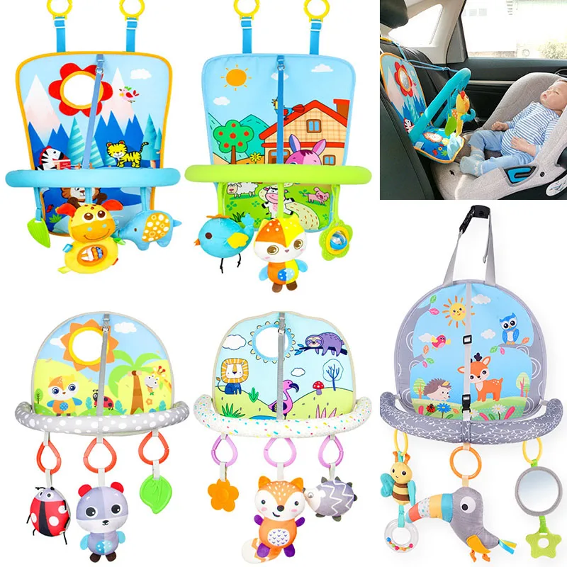 Car Seat Toys for Baby Infant Activity Center Carseat Toys Baby Crib Stroller Hanging Rattles Toys Baby Sensory Toys 0 12 Months