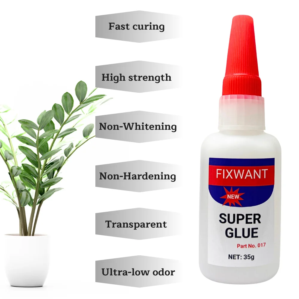 FIXWANT 범용 슈퍼 접착제, CA 시아노아크릴산염 접착제, 10g/35g