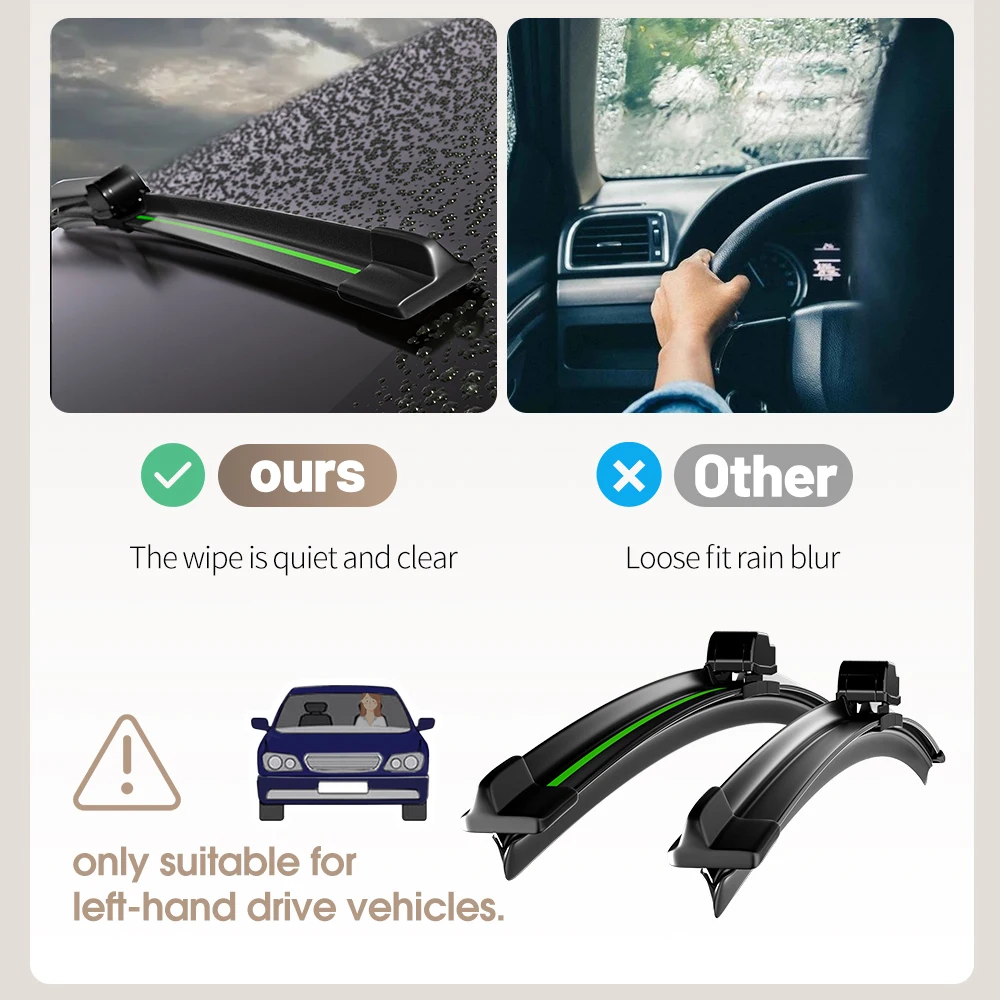 For Renault Captur Kaptur 2013-2023 Front Windshield Wiper Blades 2x Windscreen Window Accessories 2014 2015 2016 2017 2019 2021 2