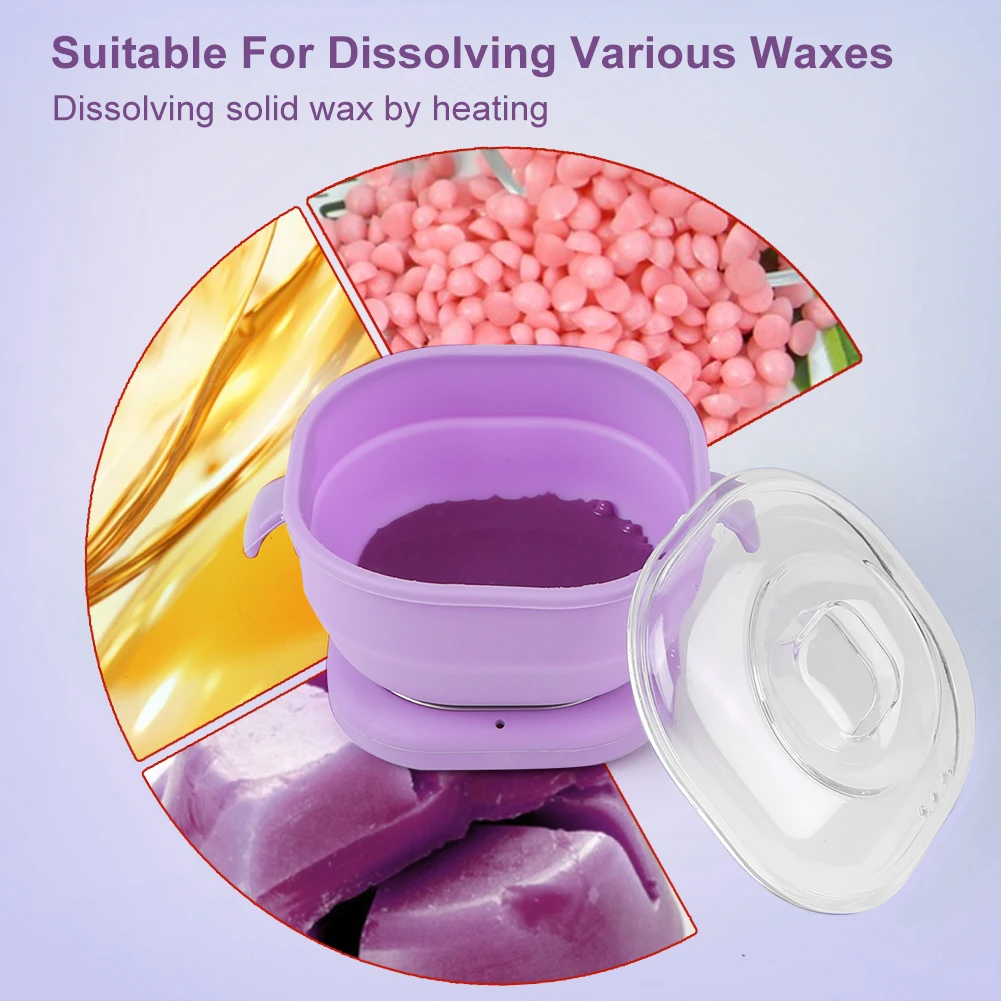 Silicone Wax Warmer Electric Hot Wax Warmer Machine 100W Hair Removal Wax Machine 400ml Wax-melt Machine for Hair Removal