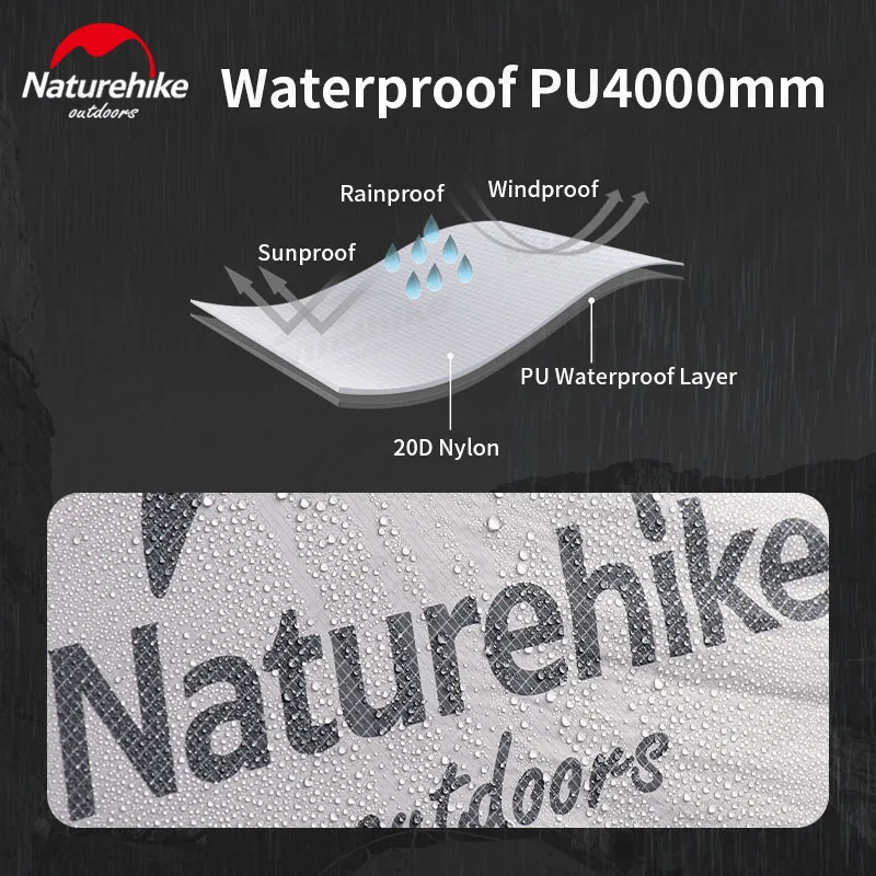 Naturehike Mongar 2 People Tent Outdoor 15D/20D Nylon Professional Waterproof Camping Ultralight Portable Travel Tent With Mat