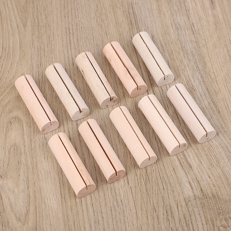 10/20Pcs Wooden Place Card Holders Wedding Table Number Name Sign Birthday Party DIY Decoration Home Photo Postcard Clip Stand