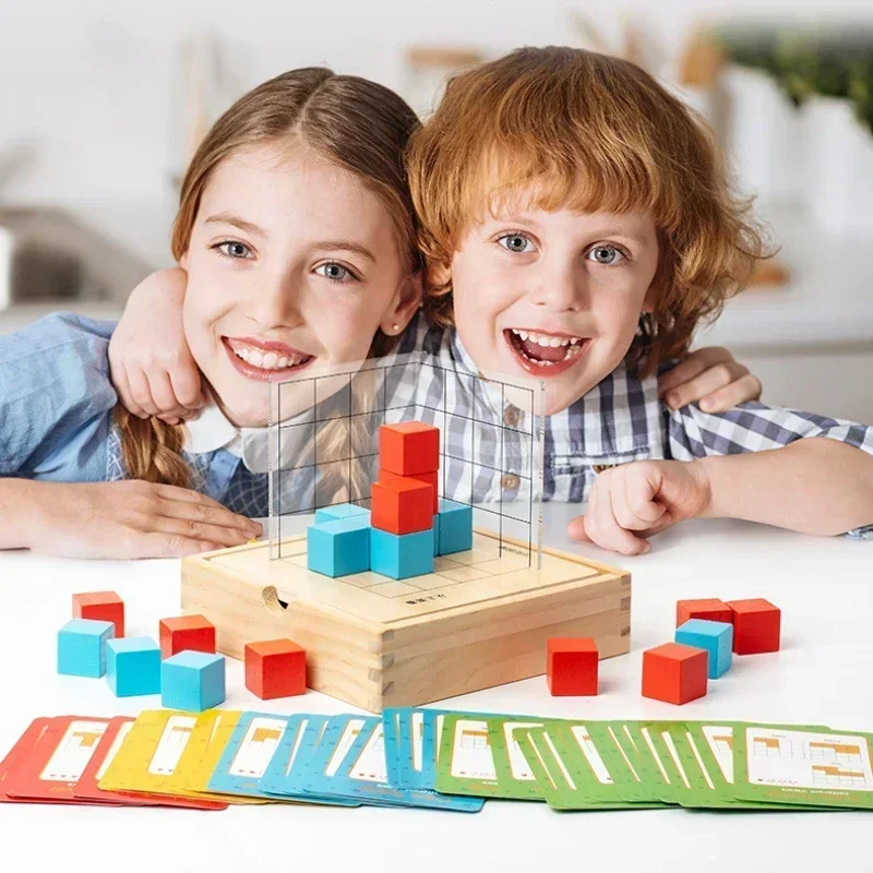 Cube Three-View Teaching Aids Orientation Observer Space Thinking Training Primary School Students Year 4 Grade Children's Toys