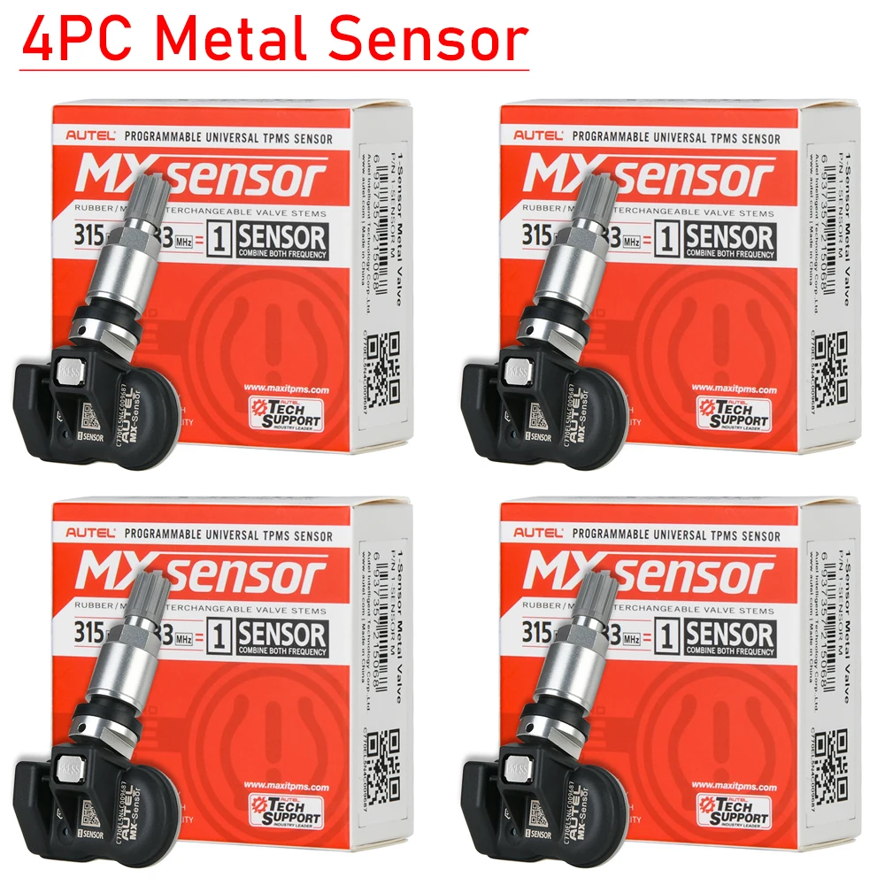 4PC/8PC Autel MX Sensor 433MHZ+315 MHZ 2in1Mx-Sensor TPMS Tire Repair Tool Automotive Accessory For TS501 TS508 Pad MK808S TS Car Diagnostic Tool