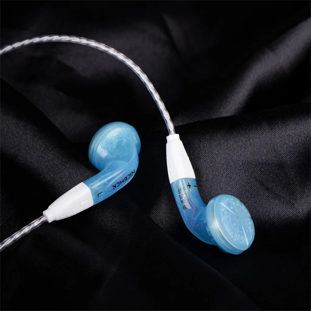 NiceHCK YDX Microphone Earphone 14.8mm Driver HiFi Headset IEM 0.78mm 2Pin Detachable Cable Calling Meeting Gaming Earbud 4