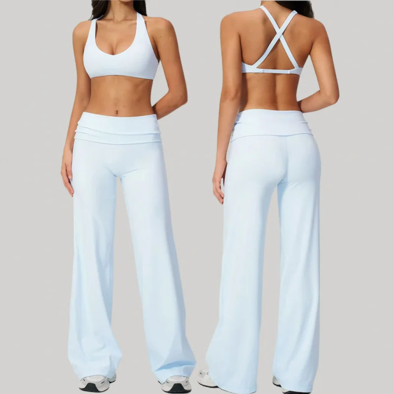 Ensemble de survêtement pour femme, mode estivale décontractée, dos élégant, ensemble 2 pièces sexy, tenue de sport pour femme, gym et fitness