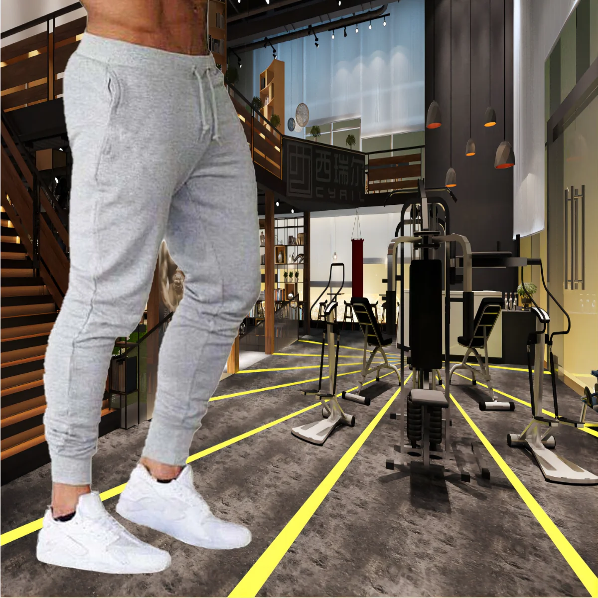 Korean Summer Men's Sports Pants New Breathable Solid Color Comfortable Pants Fitness Yoga Jogging Sweatpants Streetwear S-XXXL