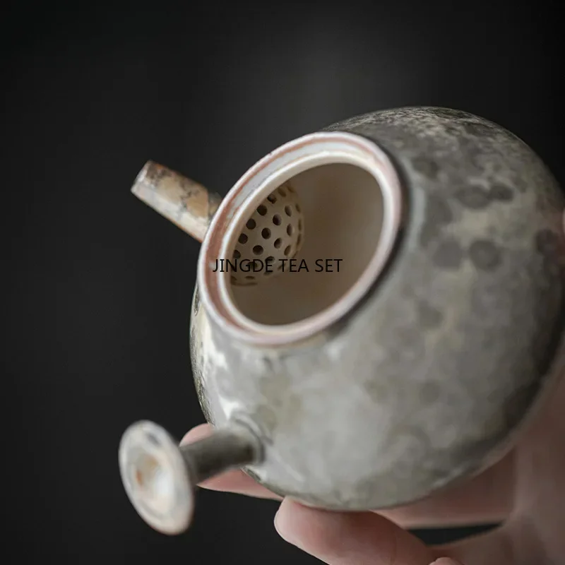 Ceramic Japanese ink wood fired porcelain teapot retro side handle tea set oolong tea set accessories