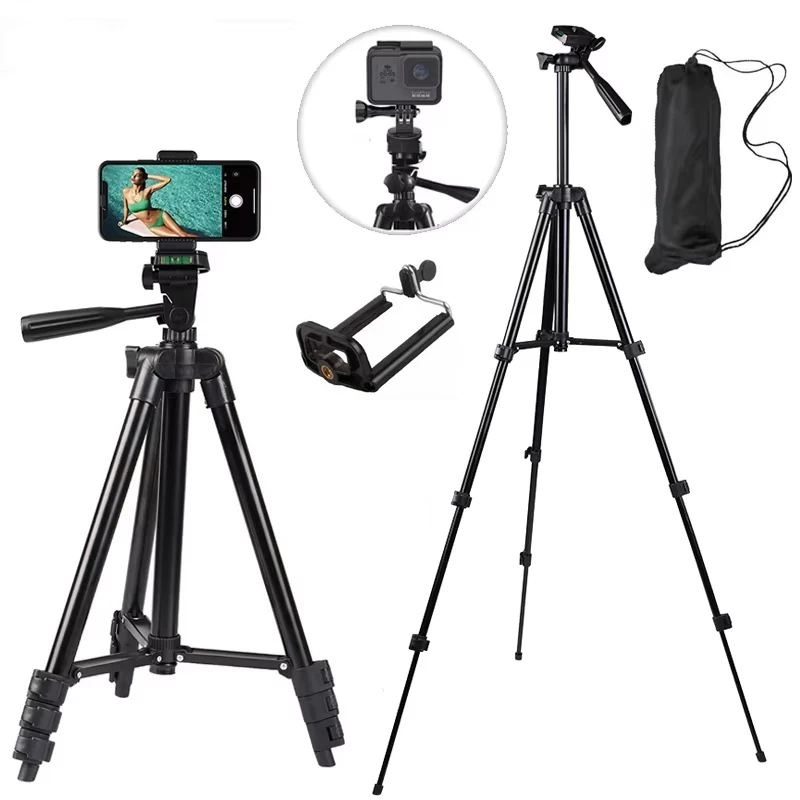 Tripod For Phone 3120 100cm Universal Camera Tripod Stand Phone Holder Lightweight Universal Photography For Xiaomi Huawei DSLR