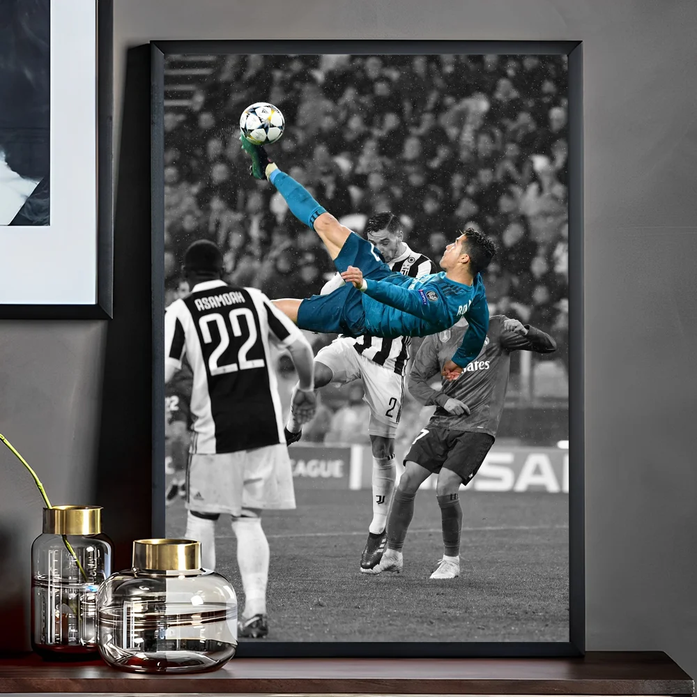 R-Ronaldo Football C-CR7 Anime Posters Sticky Fancy Wall Sticker for Living Room Bar Decoration Room Wall Decor anime poster anime stickers diy poster sticker