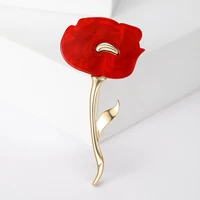 Resin Rose Brooches for Women Unisex Enamel Botanical Flower Pins Banquet Party Backpack Gifts Jewelry Accessories 2