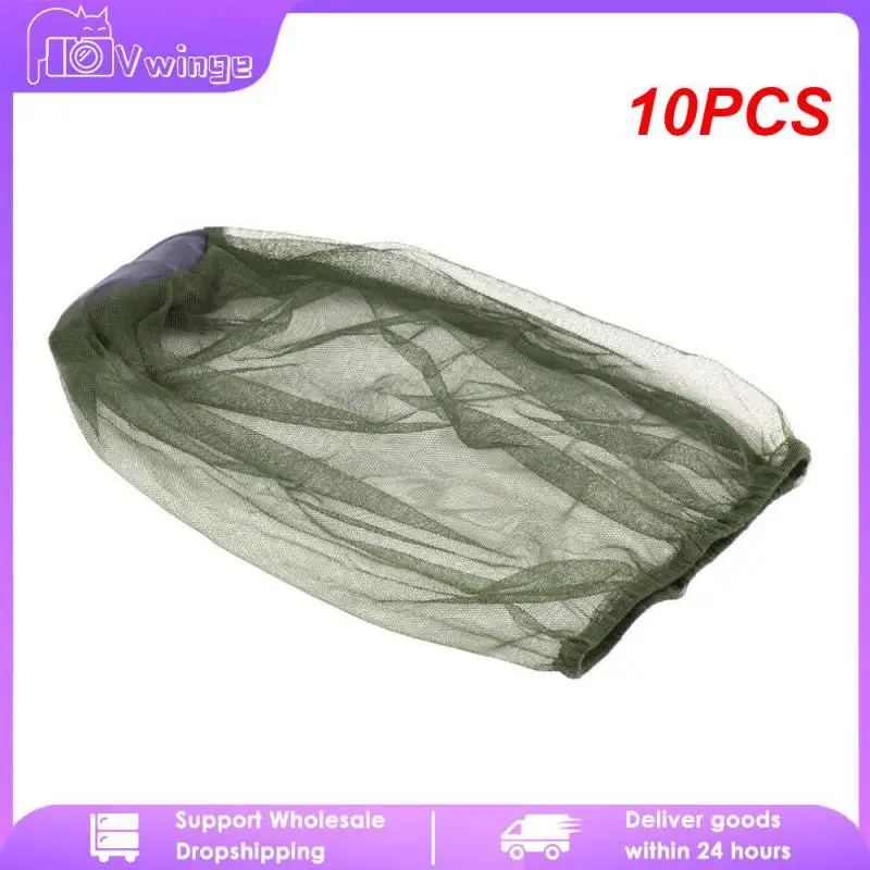

10PCS About 45*33cm Hats Mosquito Prevention Protective Fishing Hat With Mosquito Net Fishing Innovative Design 30g Sunshade Hat