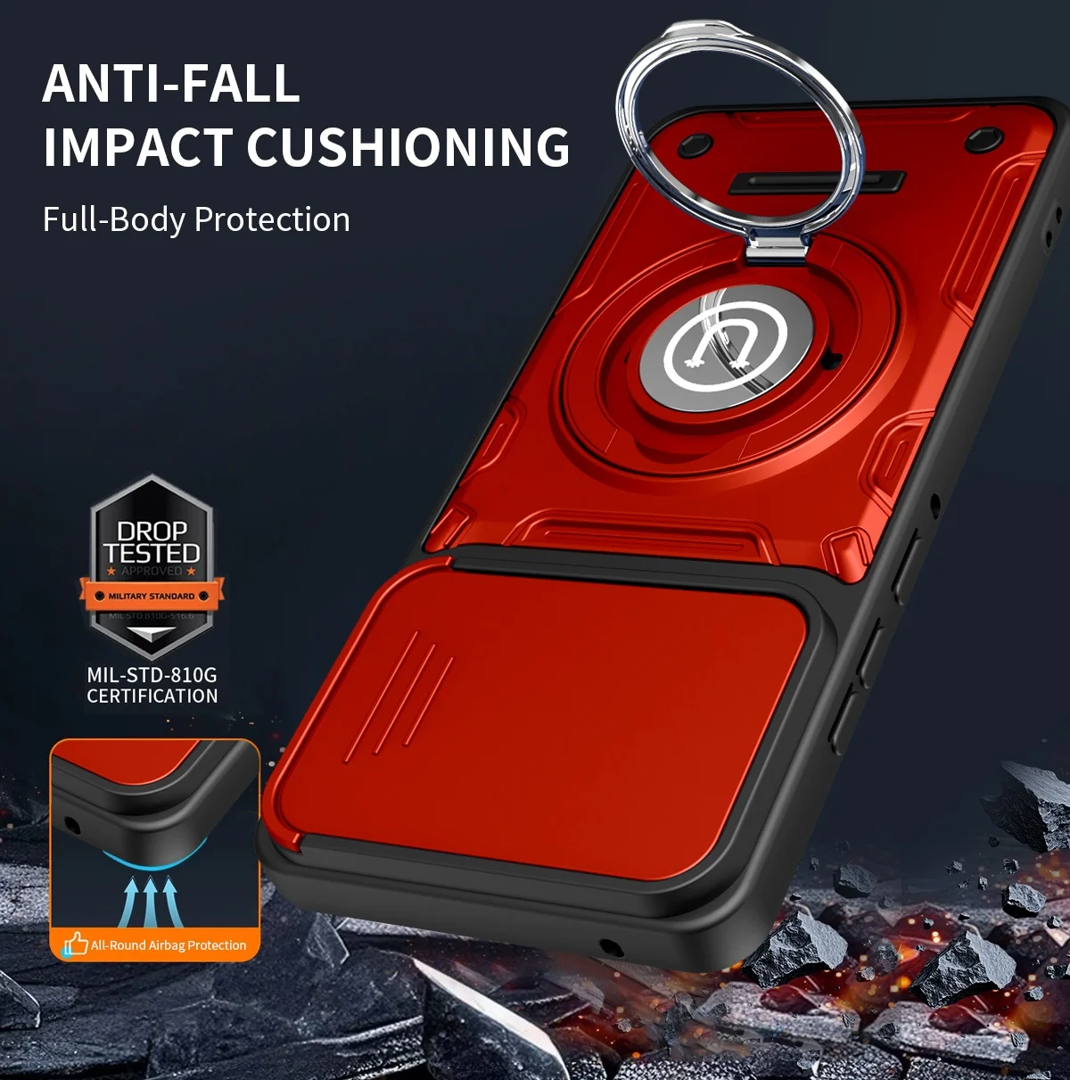 Shockproof Phone Case with Lens Protection Cover