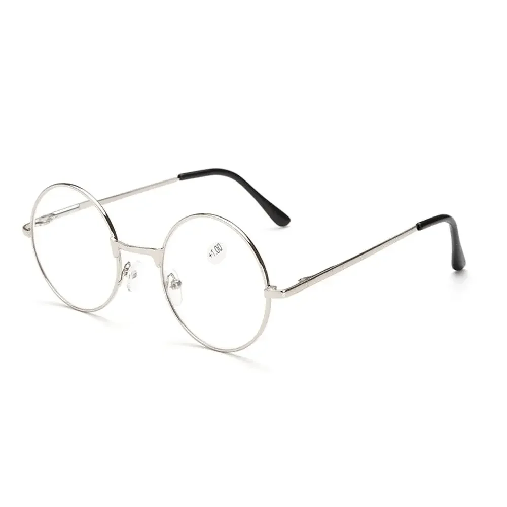 Ultra-Light Round Metal Reading Glasses with Spring Hinges