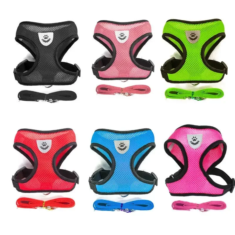 Pet Harness Nylon Mesh Cat And Leash Breathable Kitten Cats Small Dog Puppy For French Bulldog Chihuahua Pug