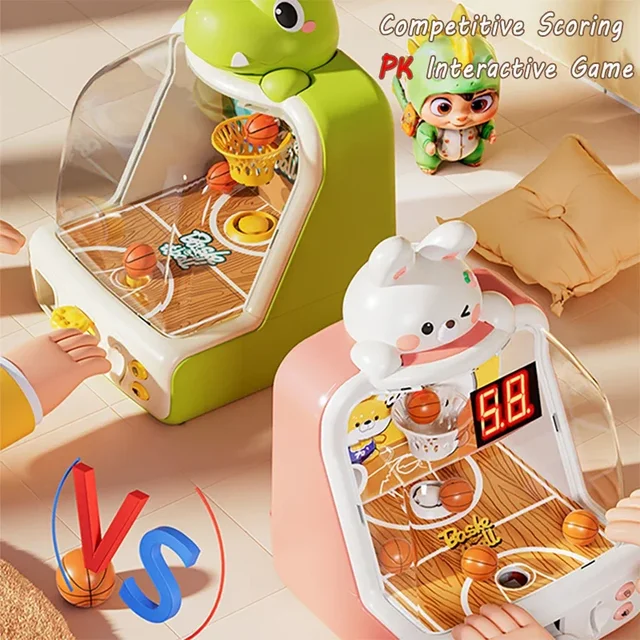 Desktop Pinball Shooting Machine Game Kids Basketball Shoot Board Party Game Electronic Scoring Interactive Social Children Toys 1