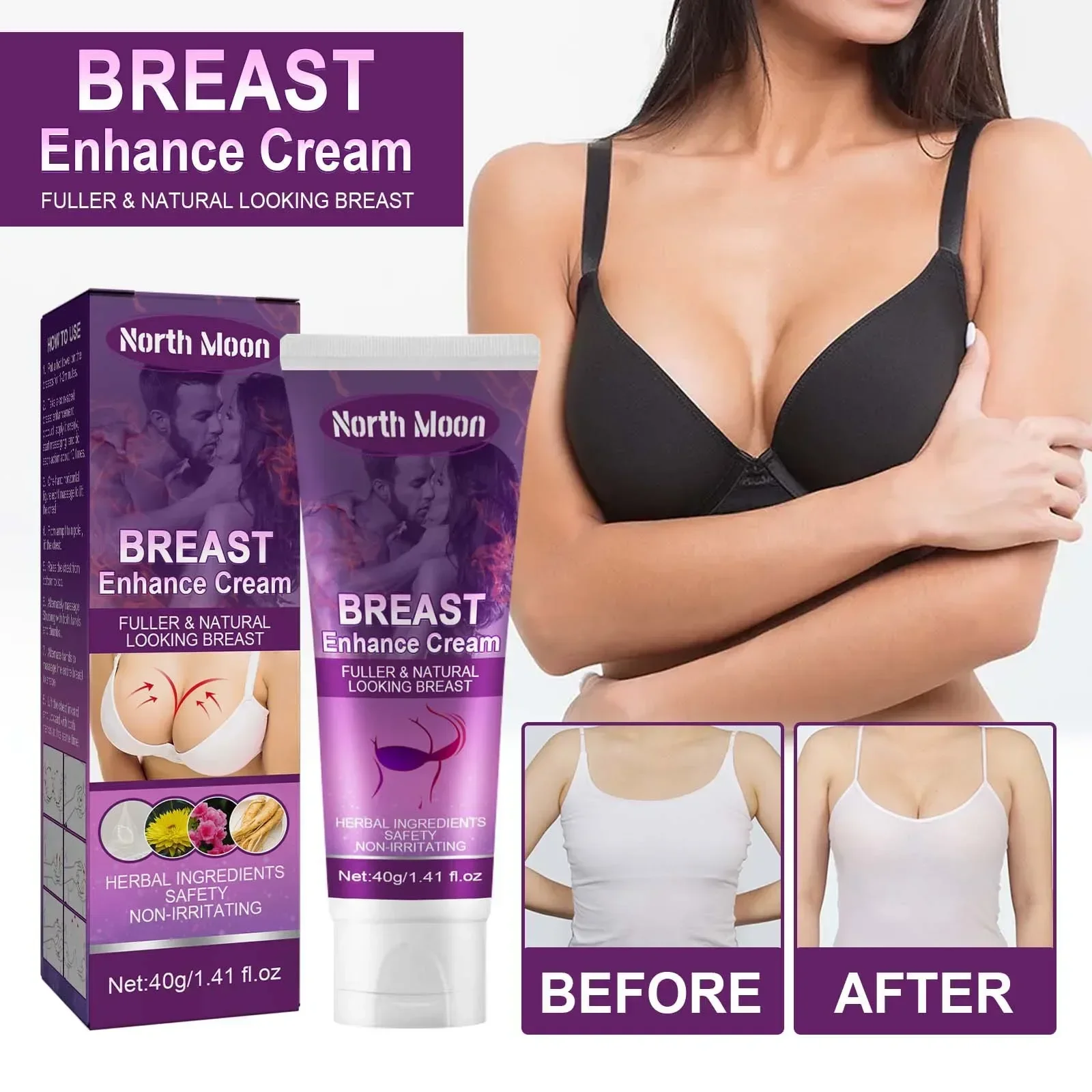Lift Firm Nourish Breast Get Rid Flat Relaxation Saggy Breast Make Chest More Round Fuller Improves Skin Elasticity Care