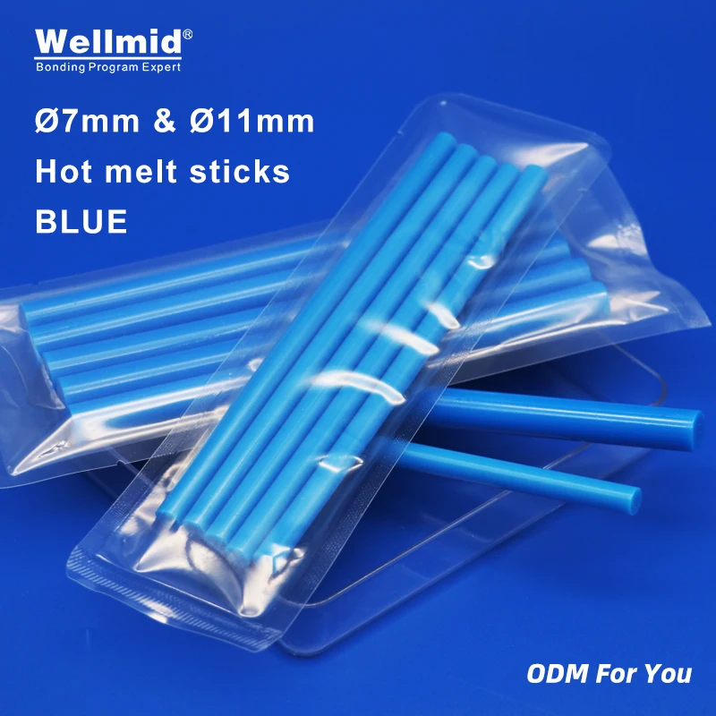 7mm11mm&times;150mm Blue Eure Hot Melt Glue Sticks For Heat Pistol Gun Adhesive Araldite DIY Tools Repair Alloy Accessories Decoration