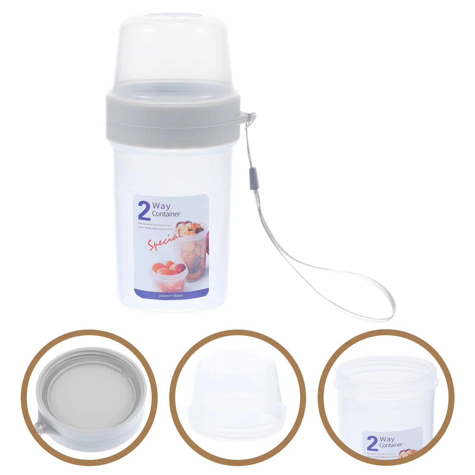 Soup Mug with Lid Double Layer Storage Cup Yogurt Portable Container Breakfast Cups Go