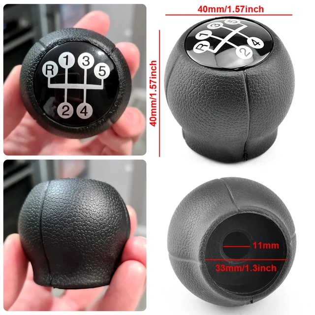 Pomello Cambio Manuale Per Opel - 3 Pezzi, Per Corsa C, Tigra B, Combo C, In Plastica ABS E Pelle, Nero - Foto 5