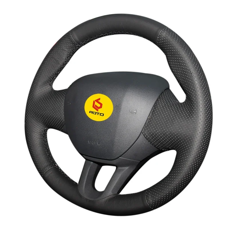 Treccia Cucita A Mano Sul Coprivolante Per Peugeot 208 2008 Anno Custodia Per Volante In Pelle Funda Volante