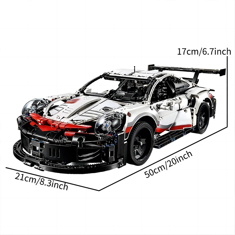 Technical Super Sports Car Building Kit,1:10 Scale Car 42096 Model Building Blocks Toys Collectible Race Car,for 14+ Year Boys 4