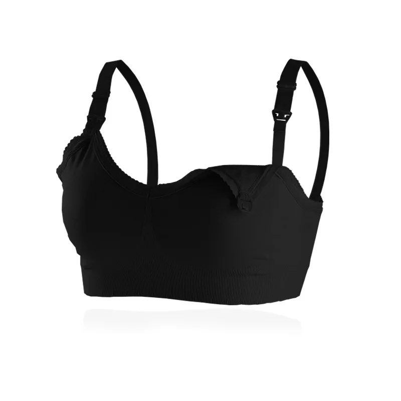 Lace Front Open Nursing Bra Soft Lace Breathable Seamless