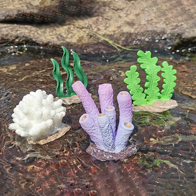 Fish Tank Ornaments 1pc Colorful Artificial Aquarium Mini Coral Reef Decoration Starfish Coral Plant
