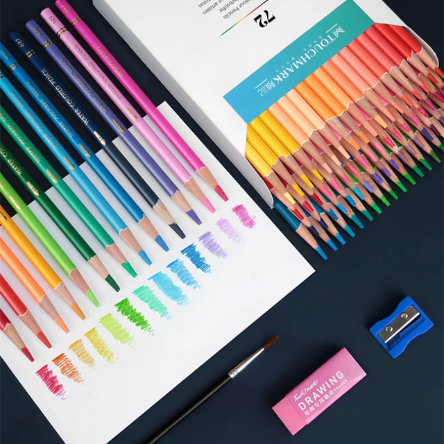 200 Colors Watercolor Artist Grade Water Soluble Colored Pencil Set for  Coloring, Blending and Layering Books, Adult or Kids